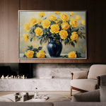 Floral 776 Canvas Art 60 x 40 cm / Black