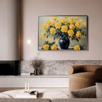 Floral 776 Canvas Art 60 x 40 cm / Black