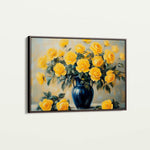 Floral 776 Canvas Art 60 x 40 cm / Black