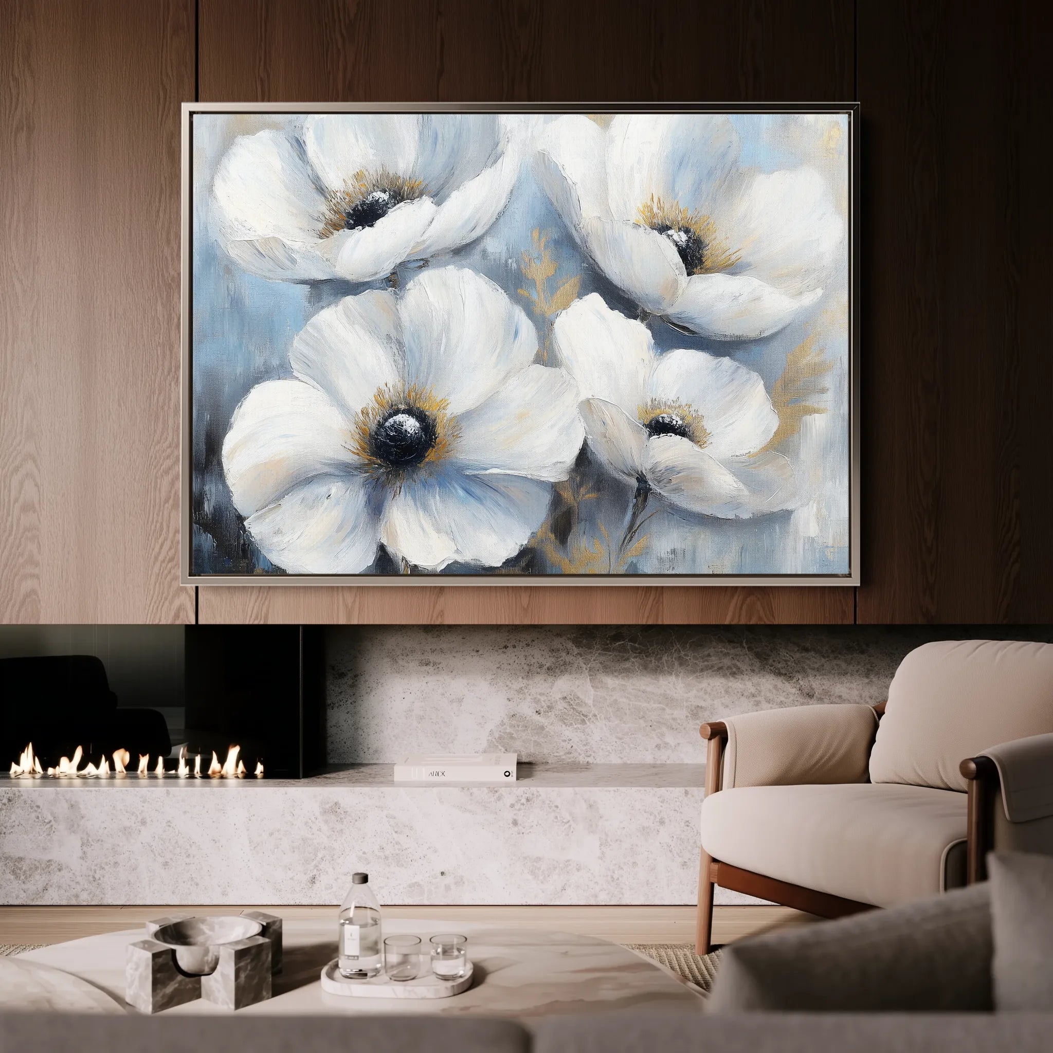 Floral 777 Canvas Art 60 x 40 cm / Black