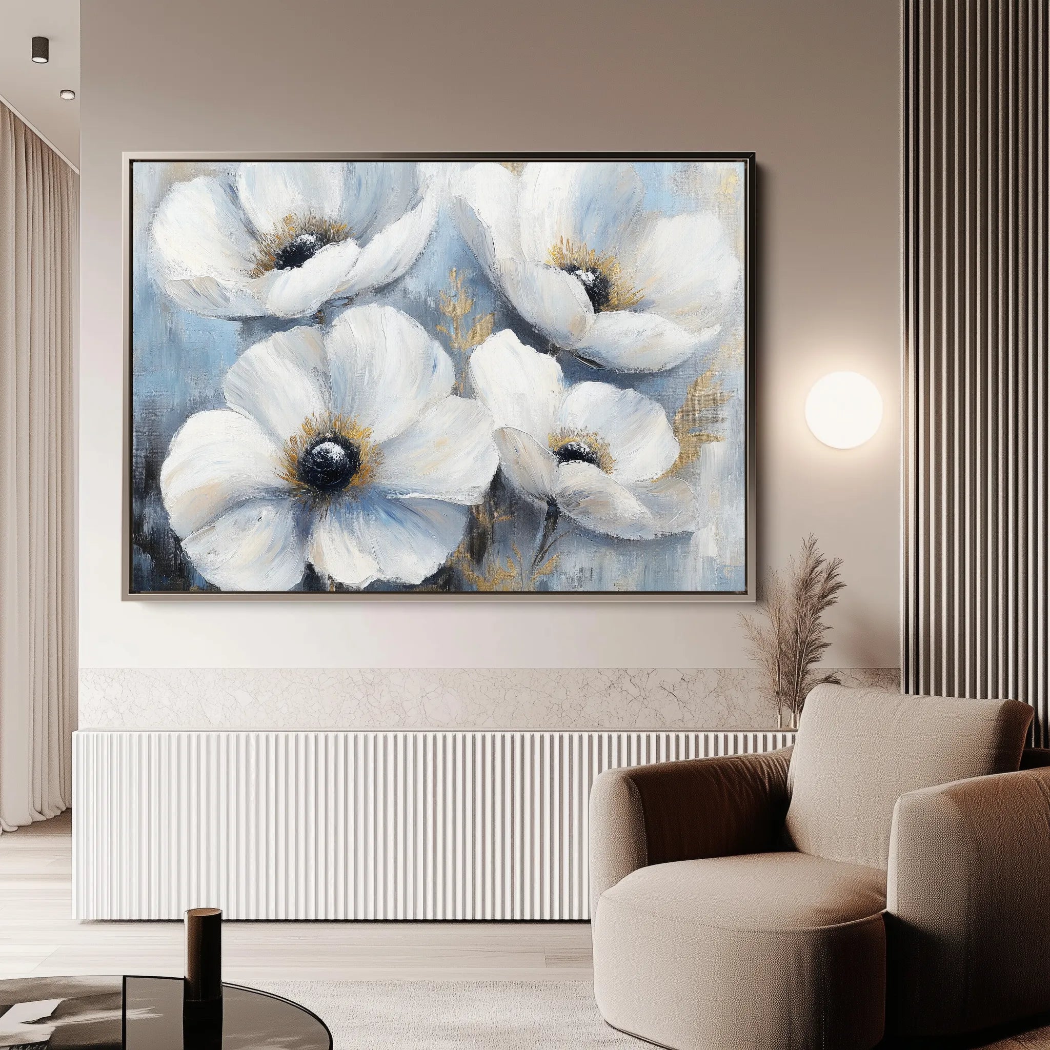 Floral 777 Canvas Art 60 x 40 cm / Black
