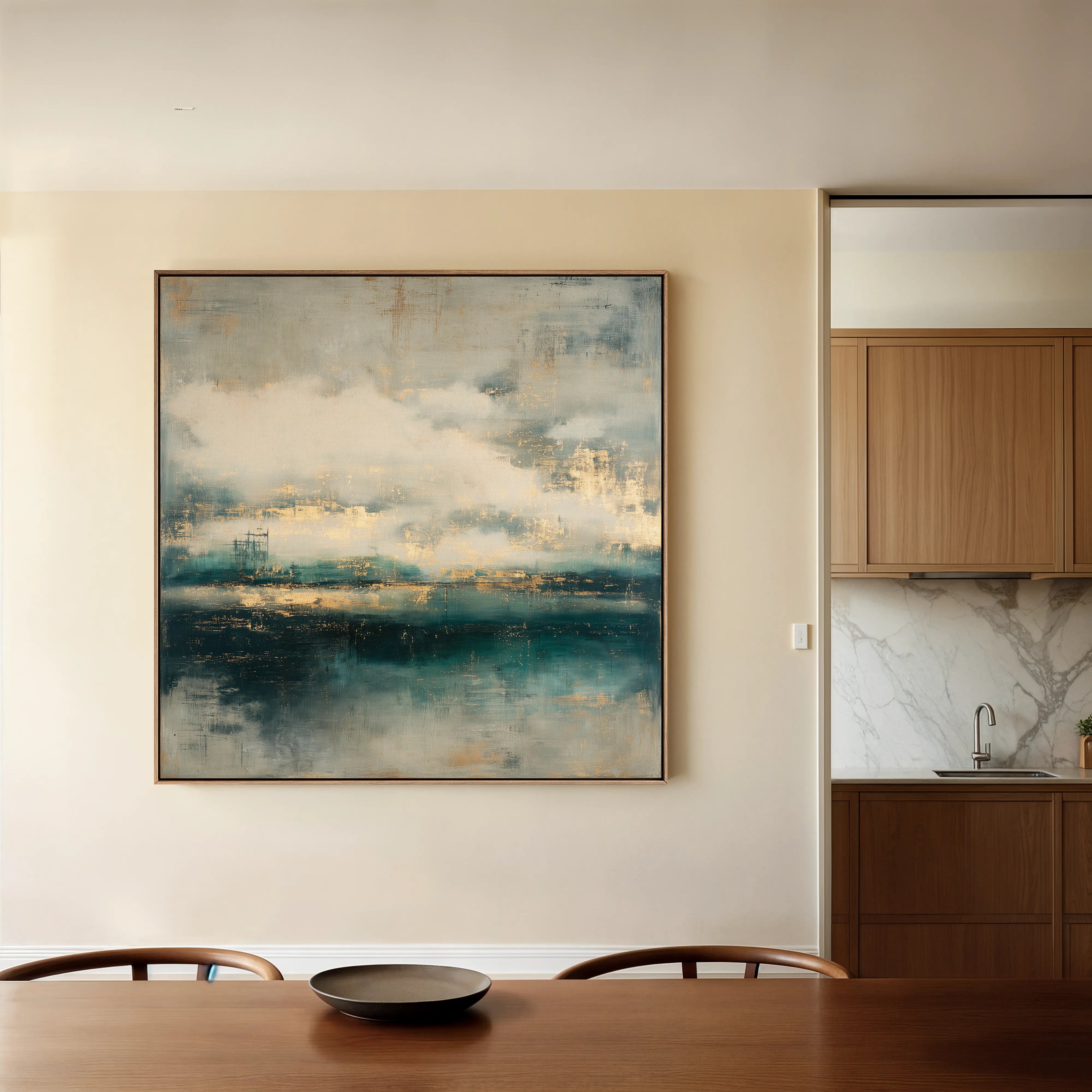 Abstract 778 Canvas Art 60 x 60 cm / Black
