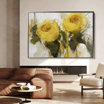Floral 778 Canvas Art 60 x 40 cm / Black