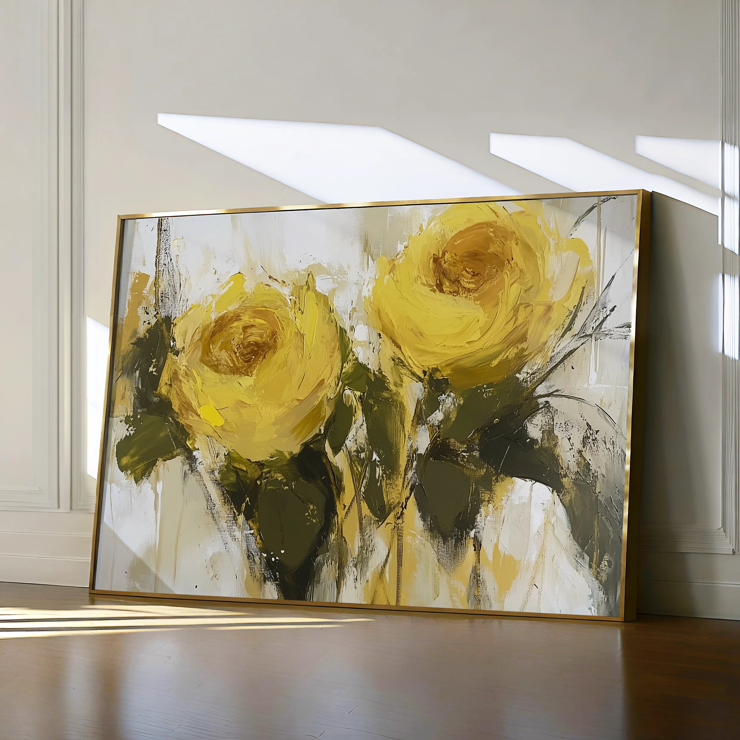 Floral 778 Canvas Art 60 x 40 cm / Black