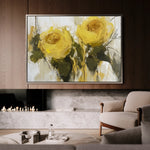 Floral 778 Canvas Art 60 x 40 cm / Black