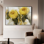Floral 778 Canvas Art 60 x 40 cm / Black