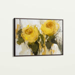 Floral 778 Canvas Art 60 x 40 cm / Black