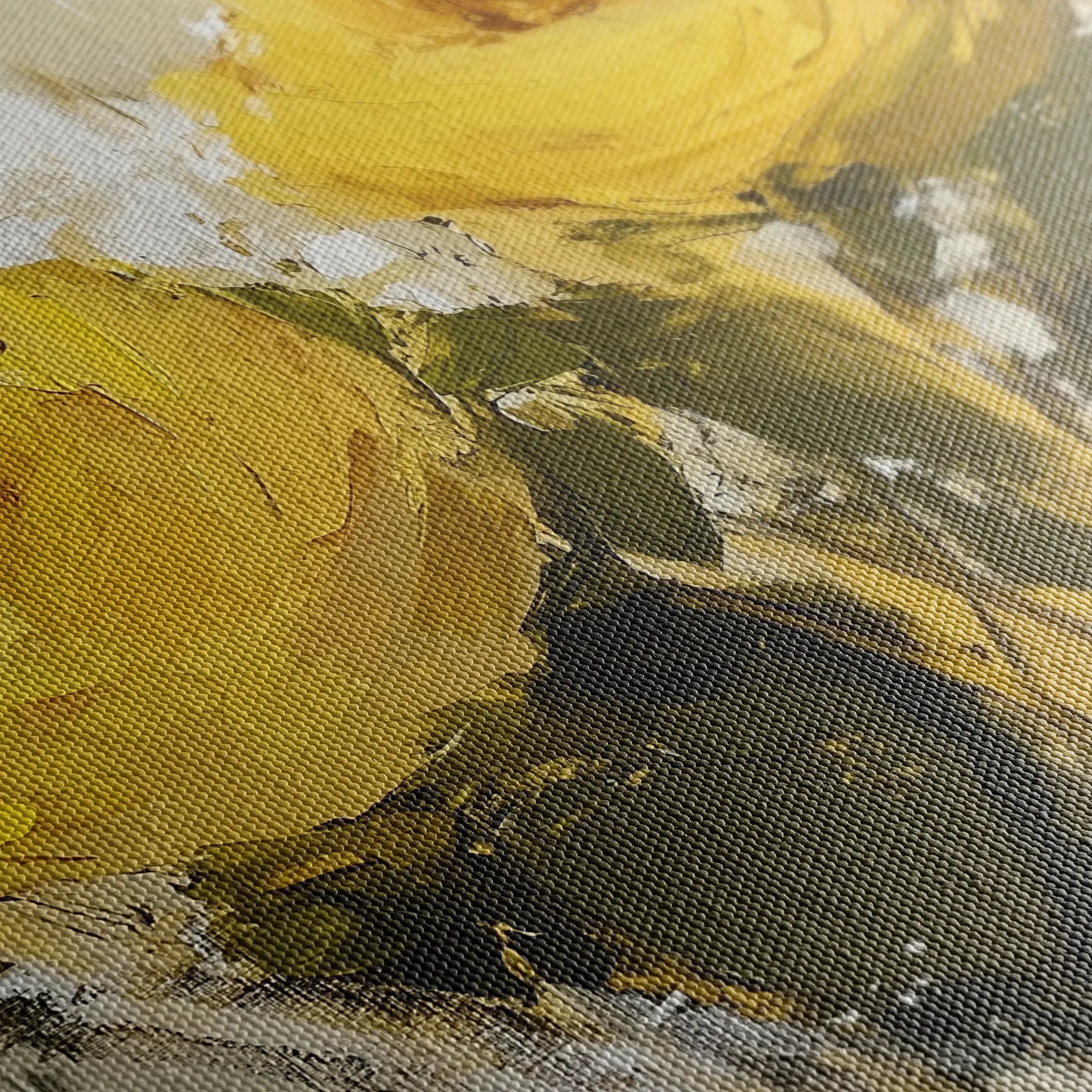 Floral 778 Canvas Art 60 x 40 cm / Black