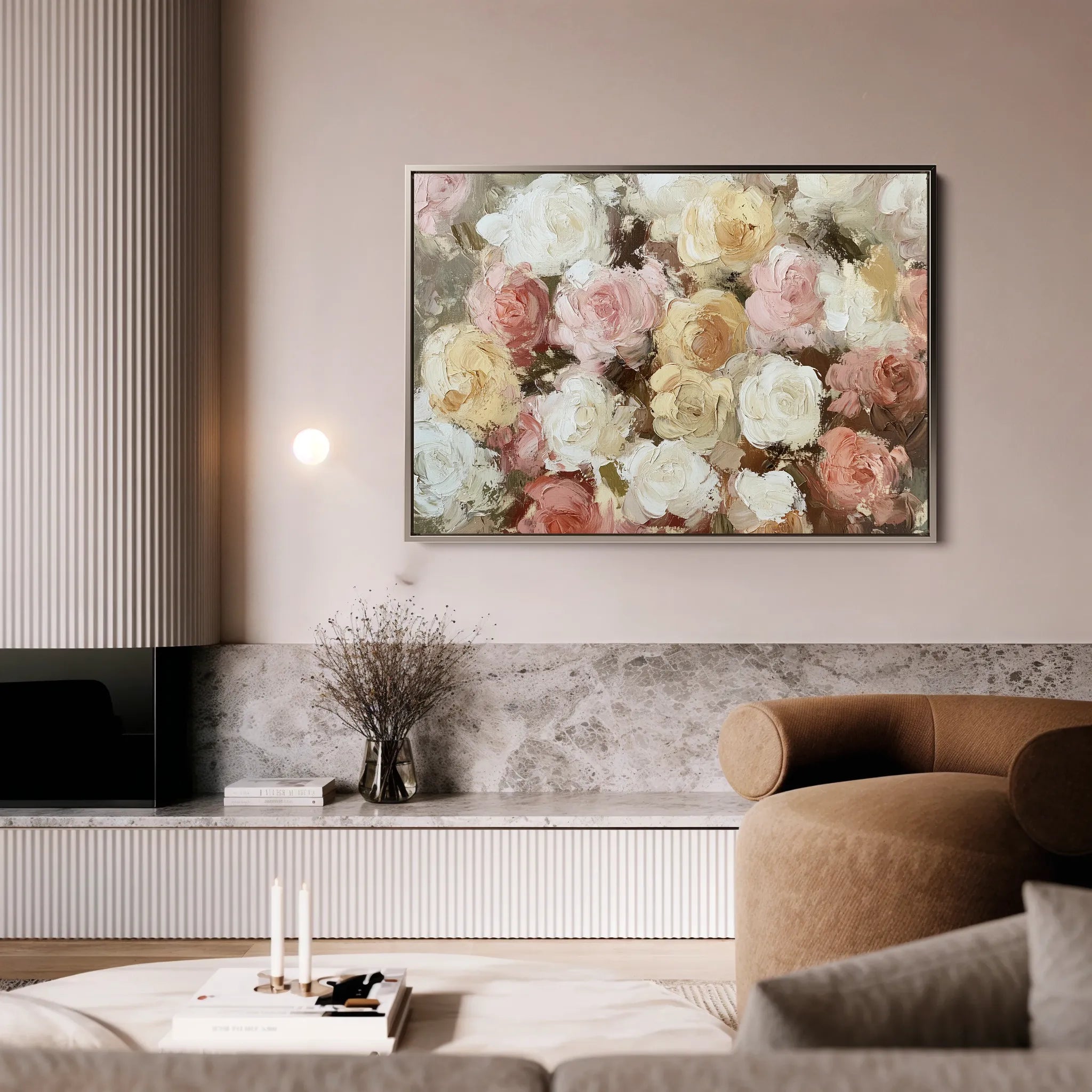 Floral 779 Canvas Art 60 x 40 cm / Black
