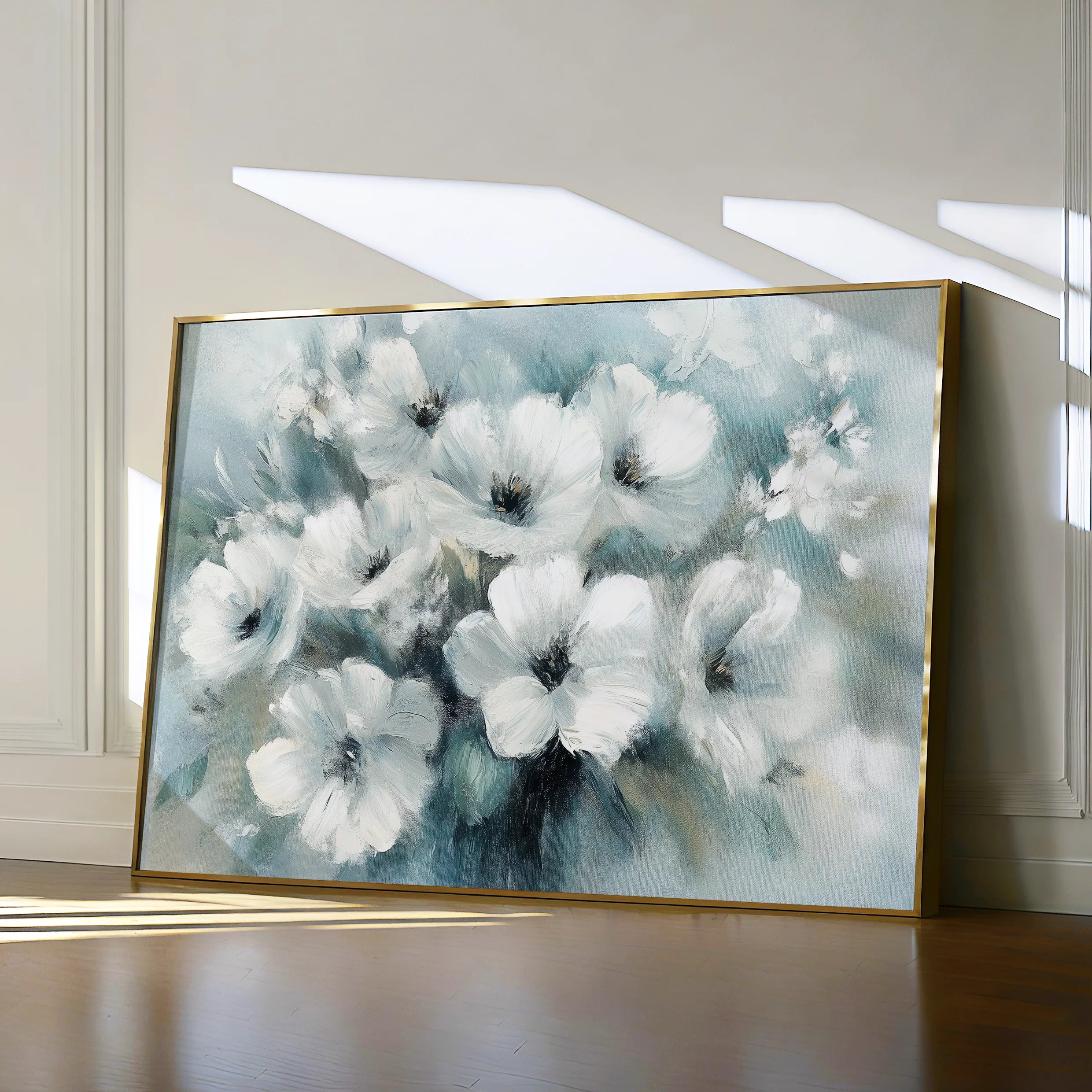 Floral 781 Canvas Art 60 x 40 cm / Black