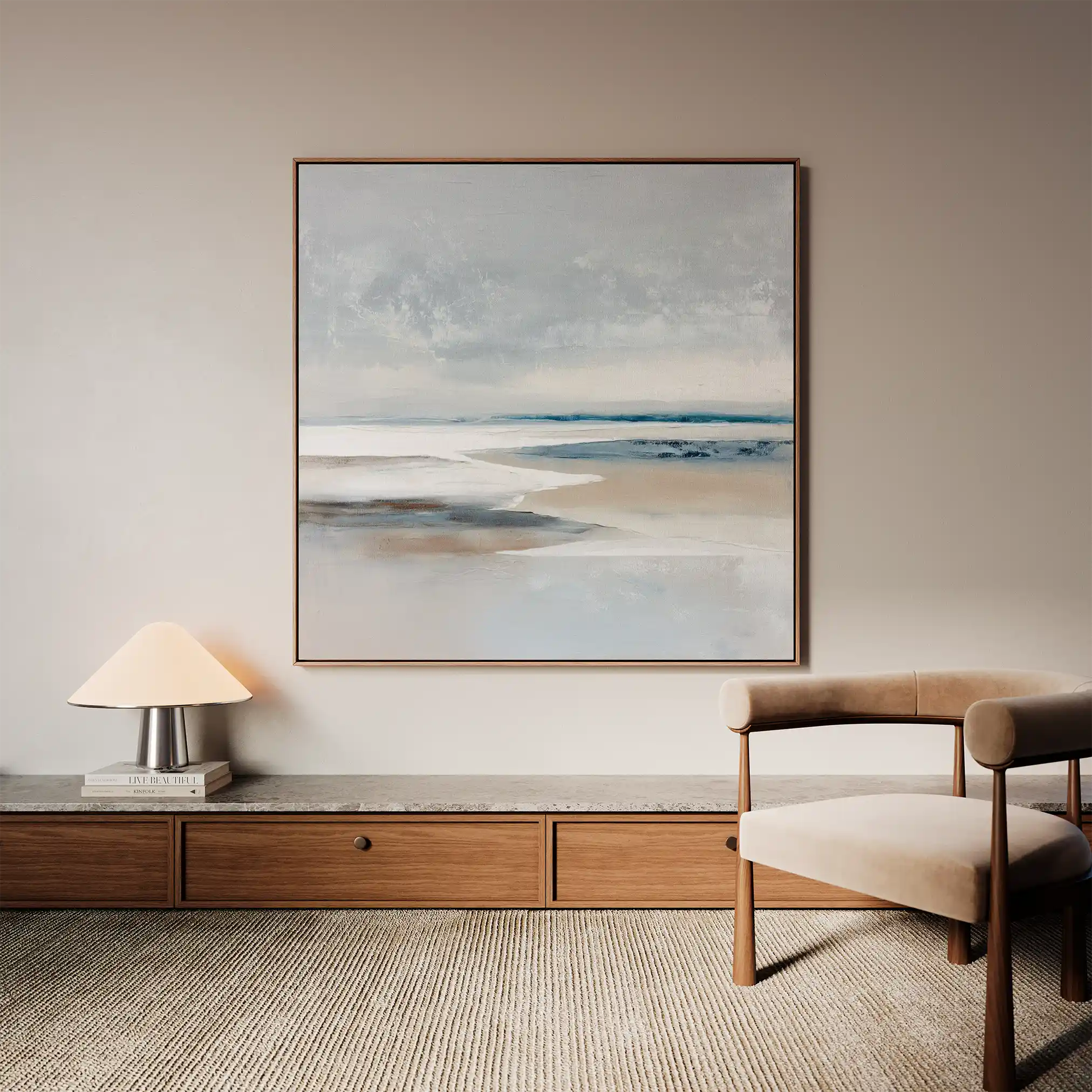 Abstract 782 Canvas Art 60 x 60 cm / Black