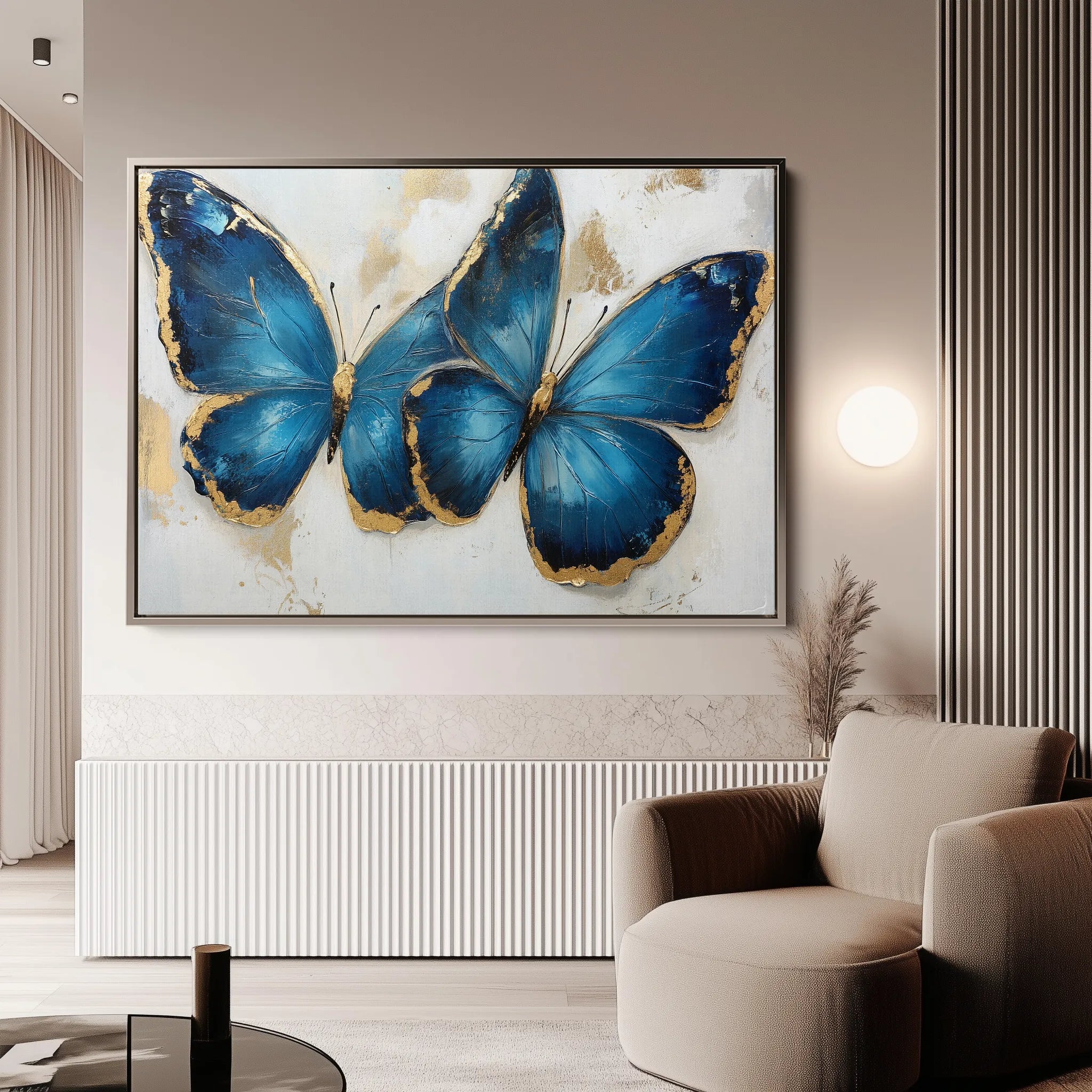 Floral 782 Canvas Art 60 x 40 cm / Black