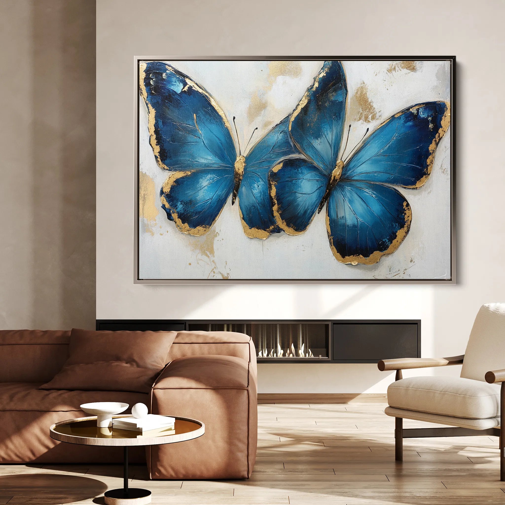 Floral 782 Canvas Art 60 x 40 cm / Black