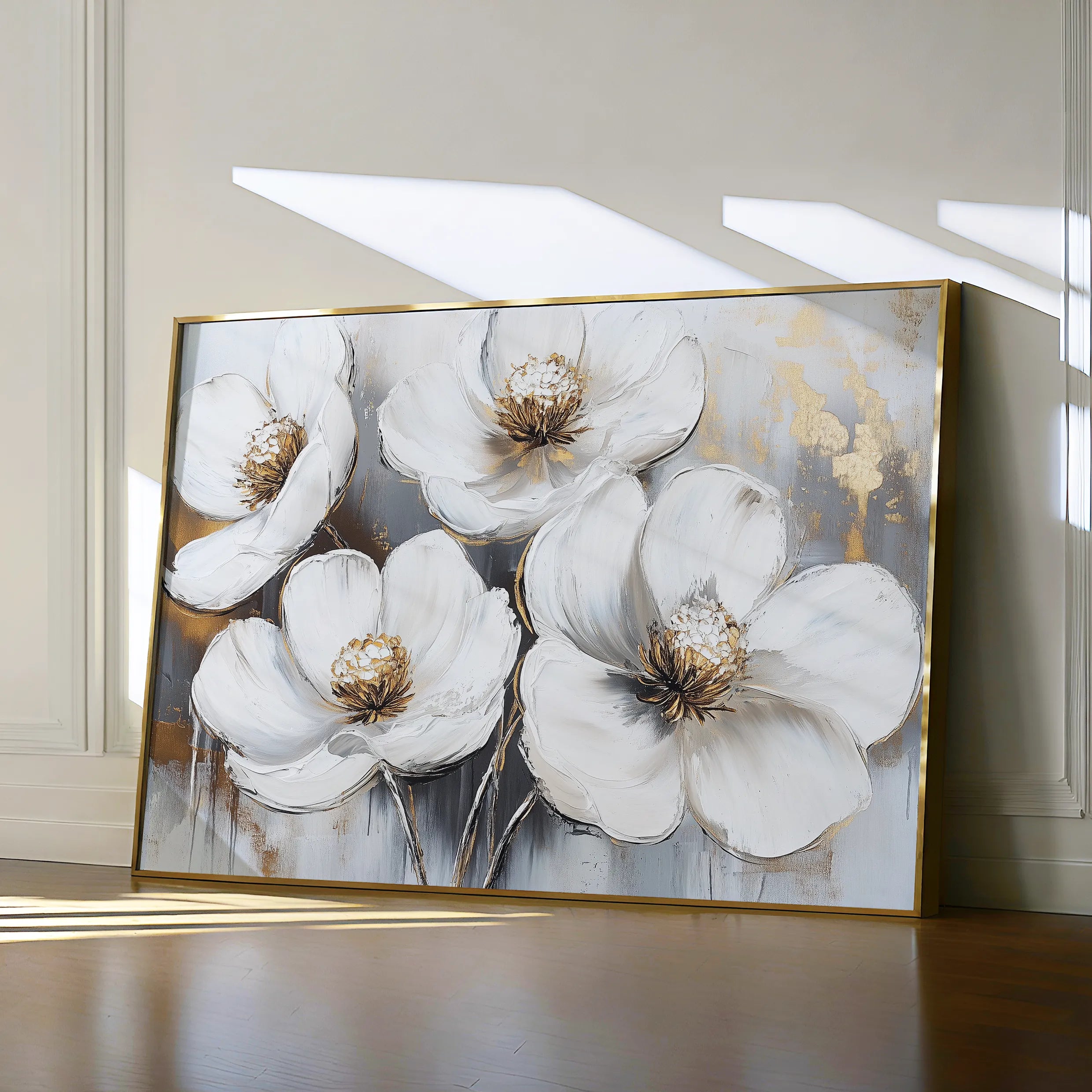Floral 783 Canvas Art 60 x 40 cm / Black