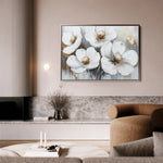 Floral 783 Canvas Art 60 x 40 cm / Black