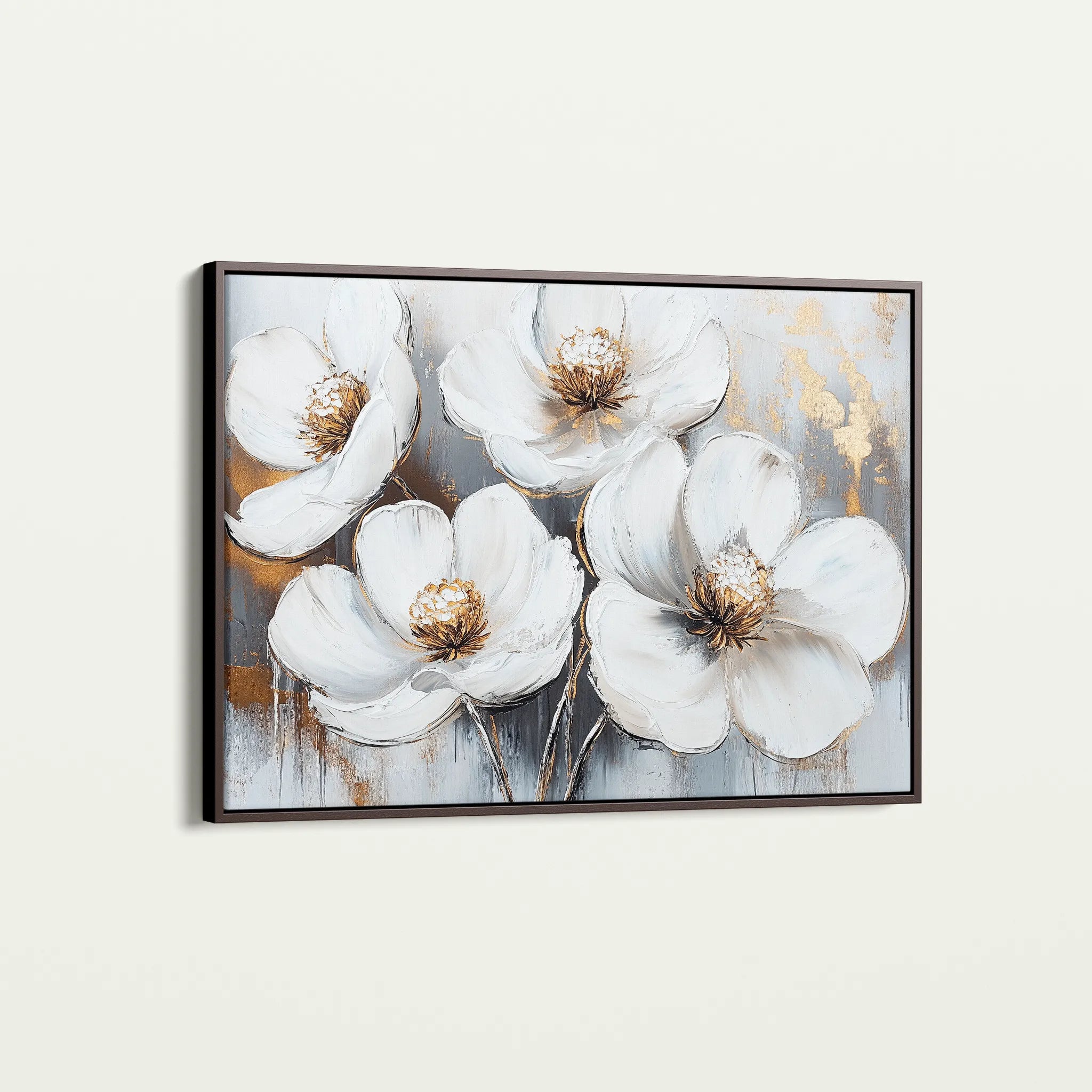 Floral 783 Canvas Art 60 x 40 cm / Black