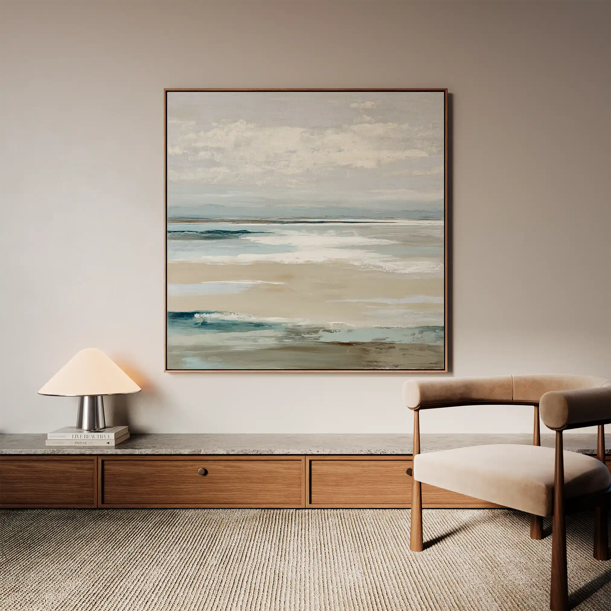 Abstract 784 Canvas Art 60 x 60 cm / Black
