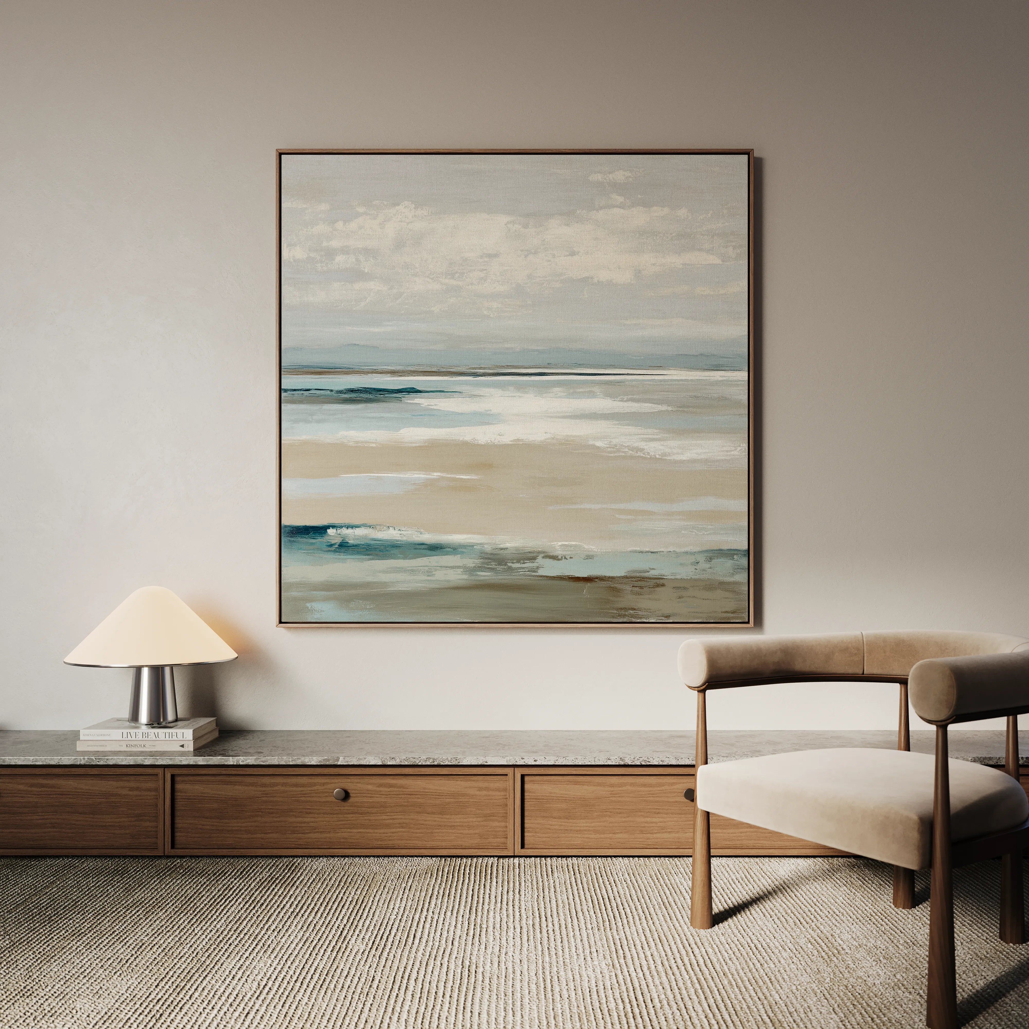 Abstract 784 Canvas Art 60 x 60 cm / Black