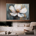 Floral 784 Canvas Art 60 x 40 cm / Black