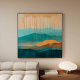 Abstract 785 Canvas Art 60 x 60 cm / Black