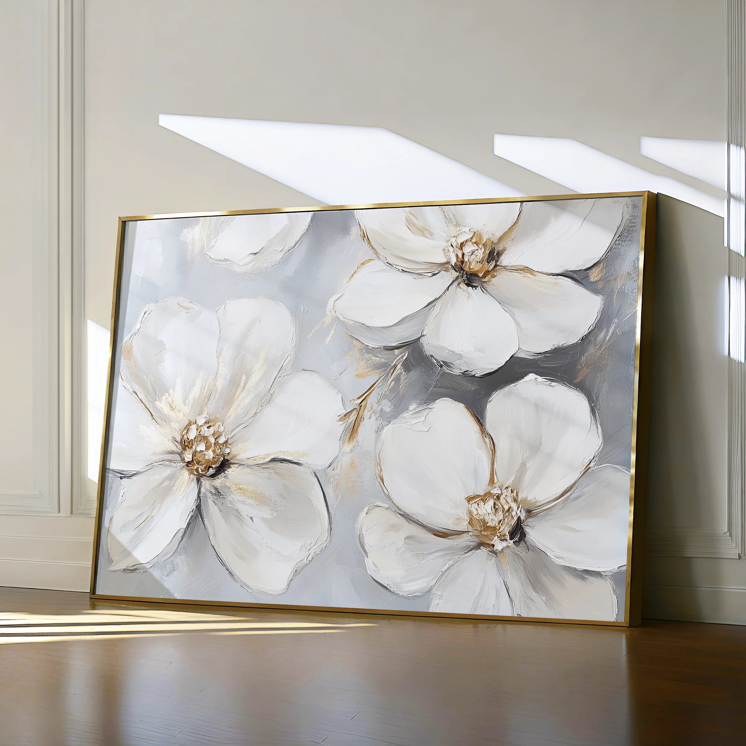 Floral 785 Canvas Art 60 x 40 cm / Black