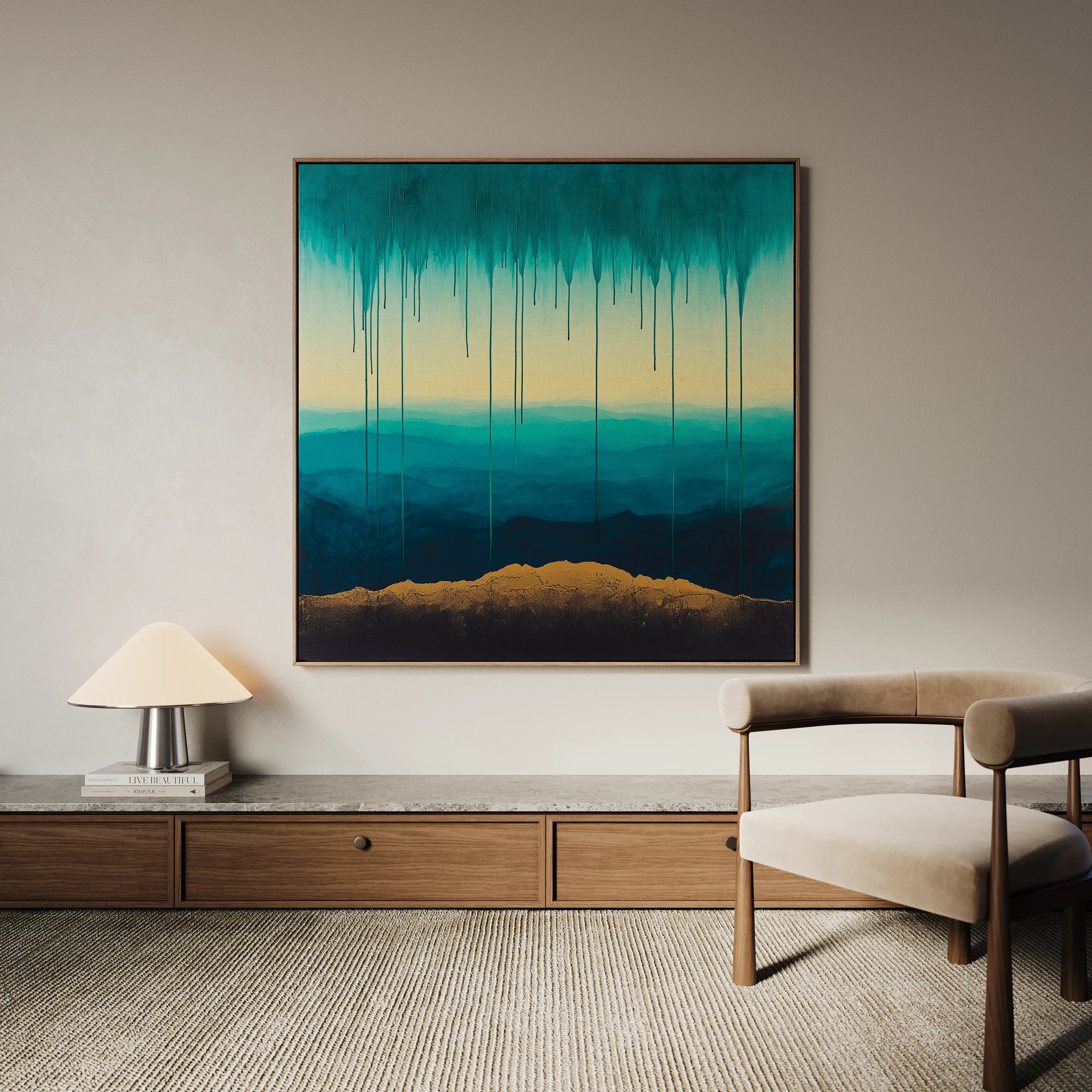 Abstract 786 Canvas Art 60 x 60 cm / Black