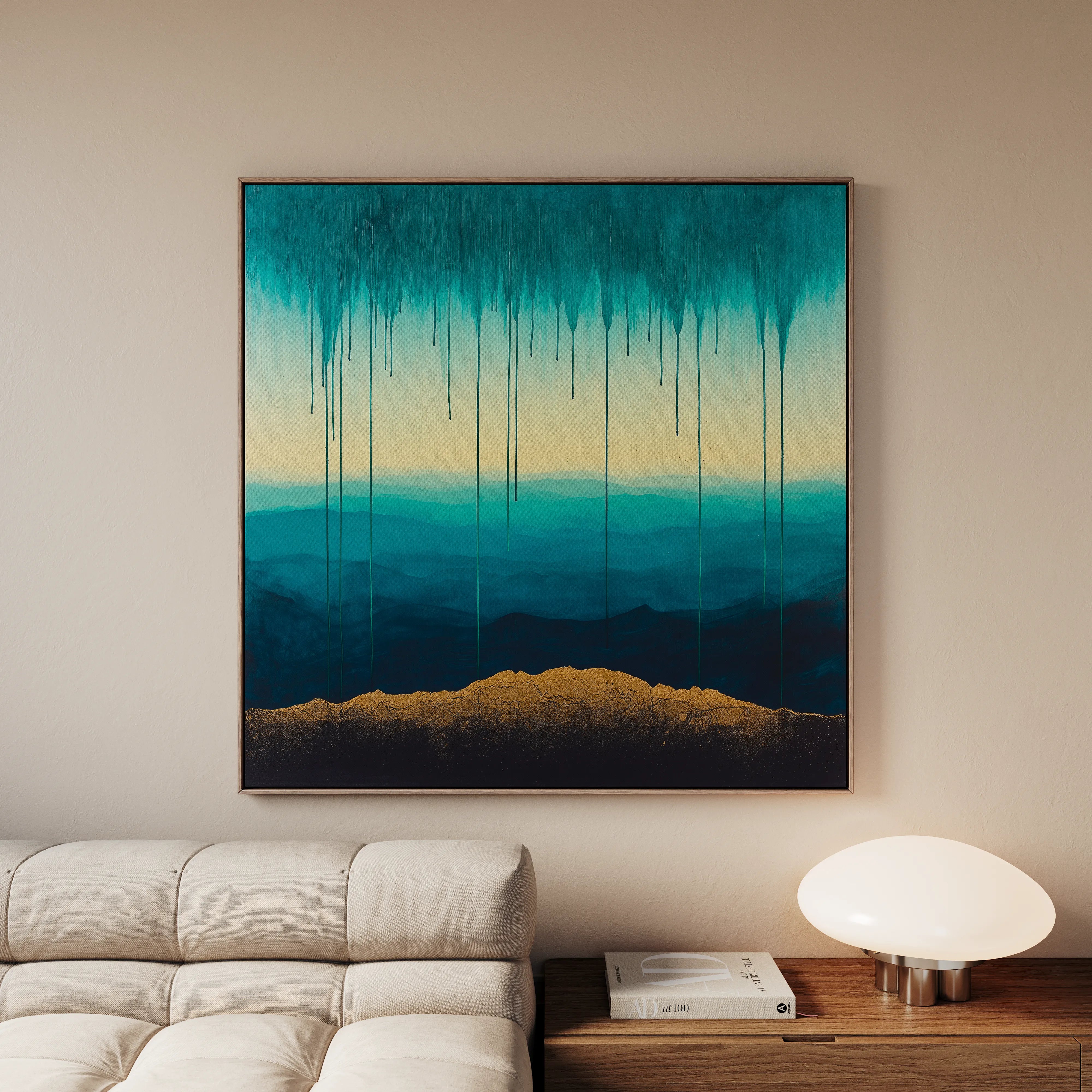 Abstract 786 Canvas Art 60 x 60 cm / Black