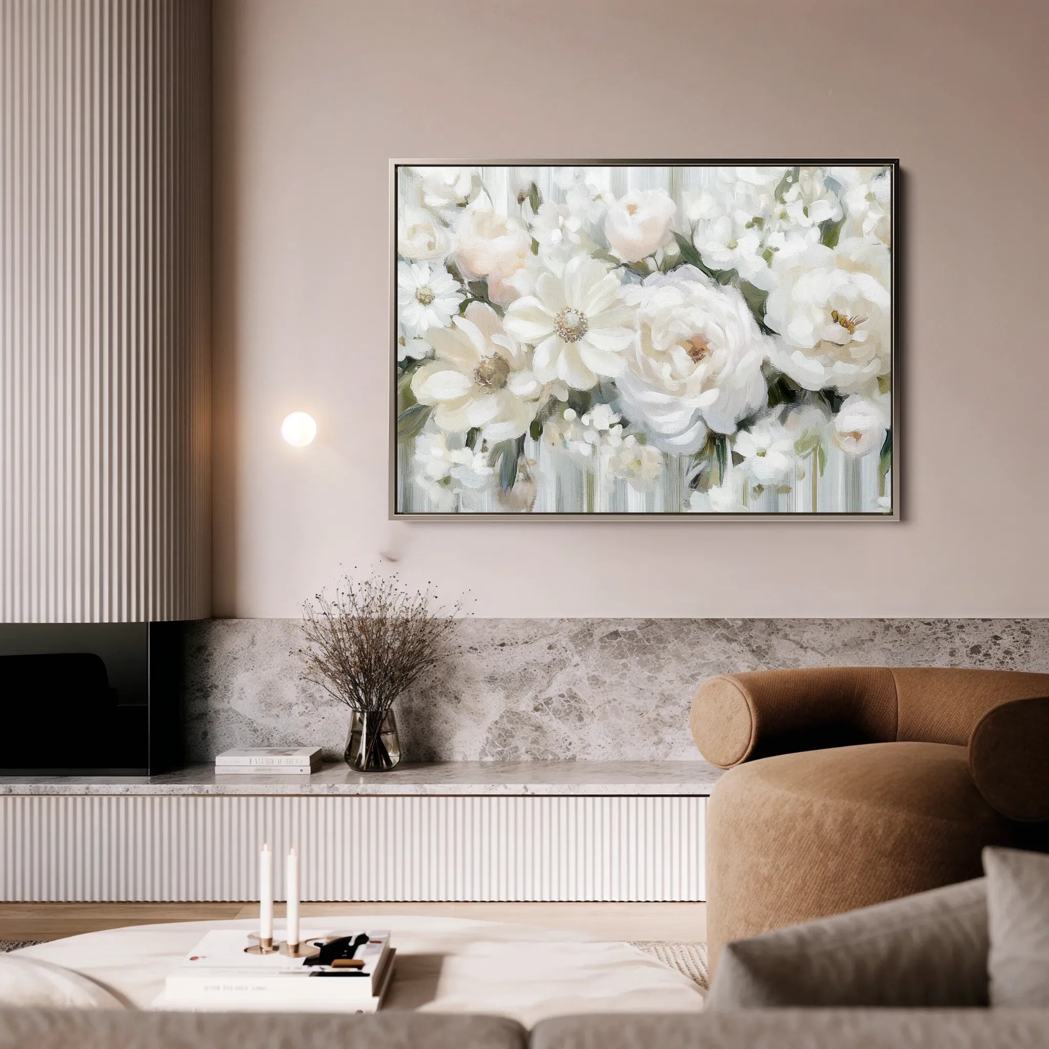 Floral 786 Canvas Art 60 x 40 cm / Black
