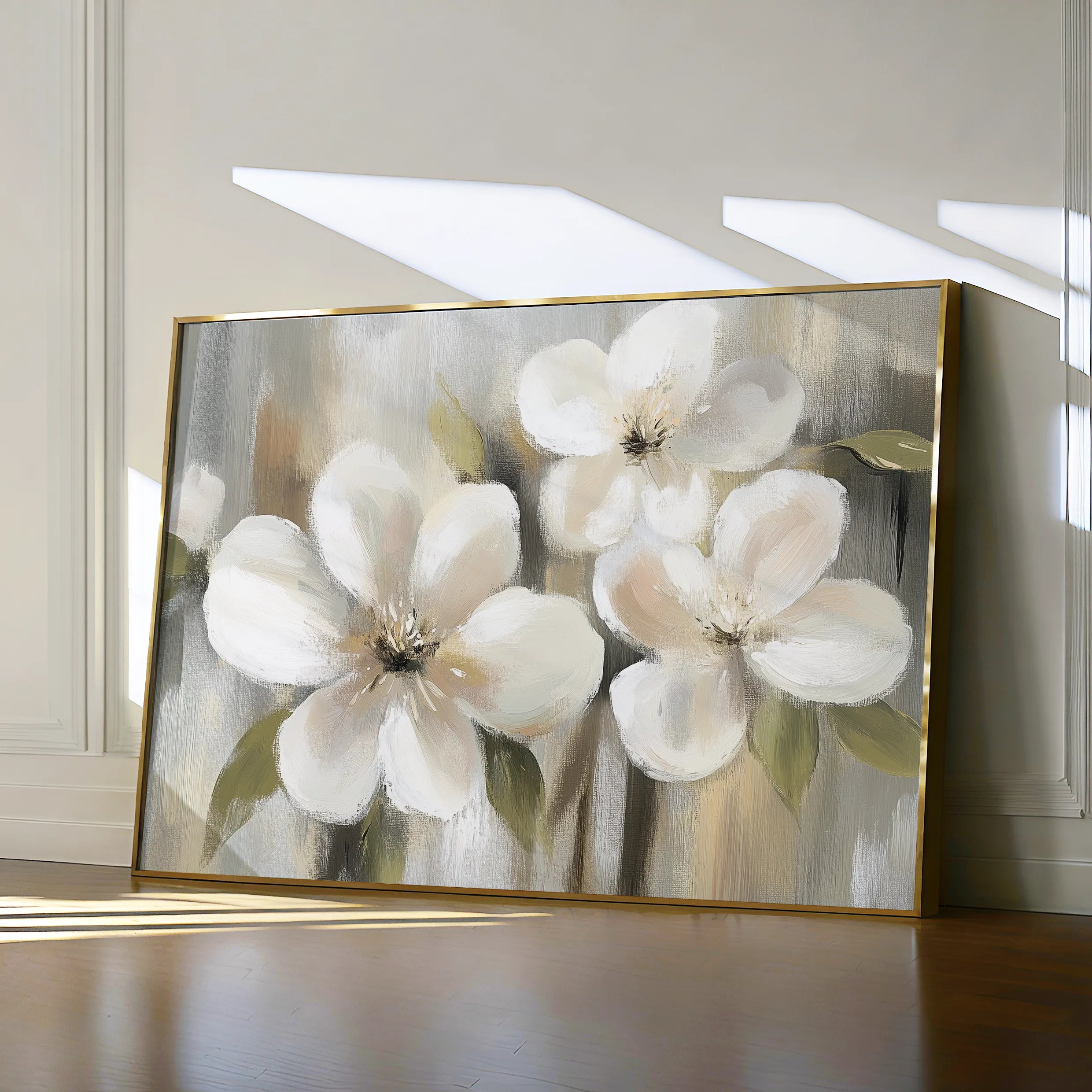 Floral 787 Canvas Art 60 x 40 cm / Black