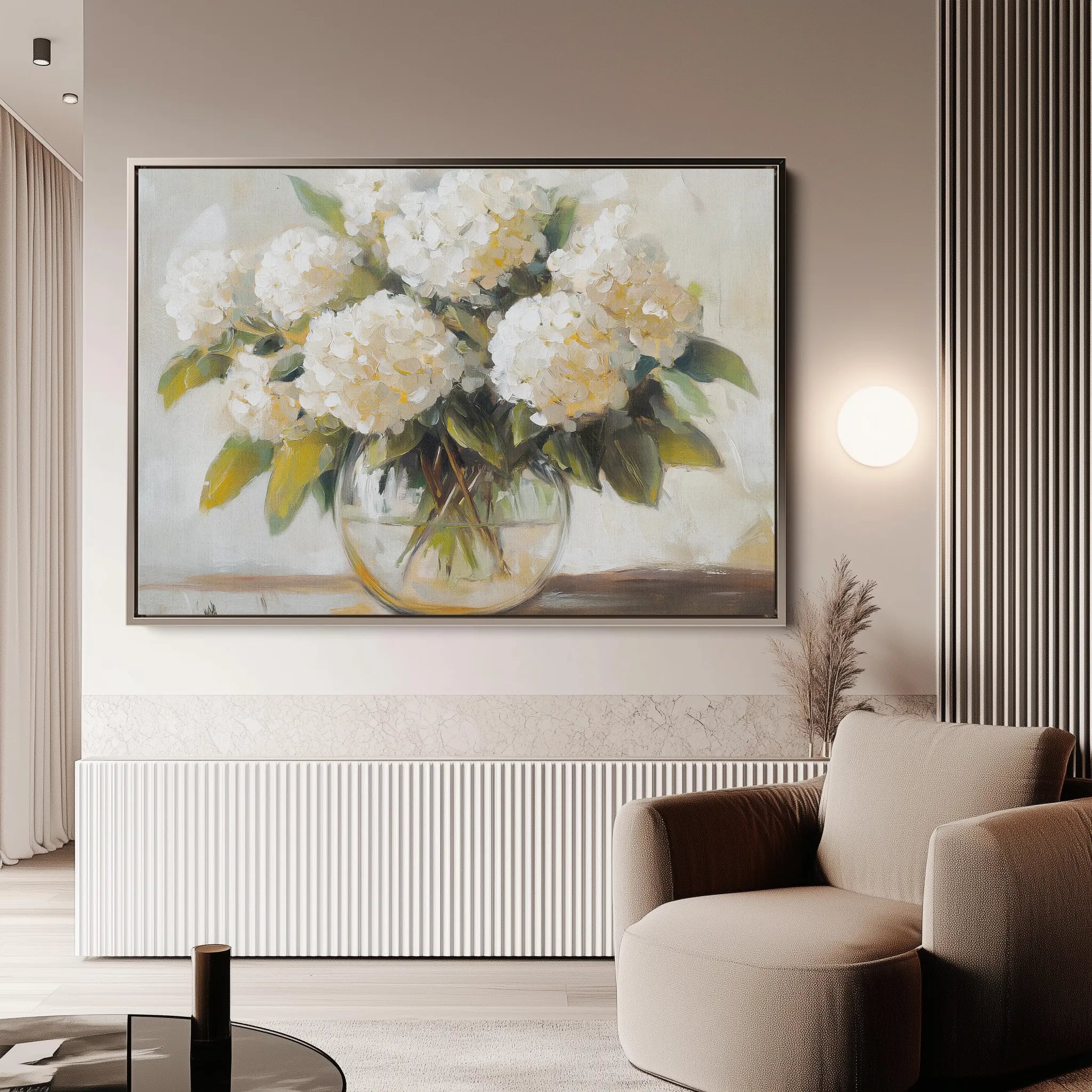 Floral 788 Canvas Art 60 x 40 cm / Black