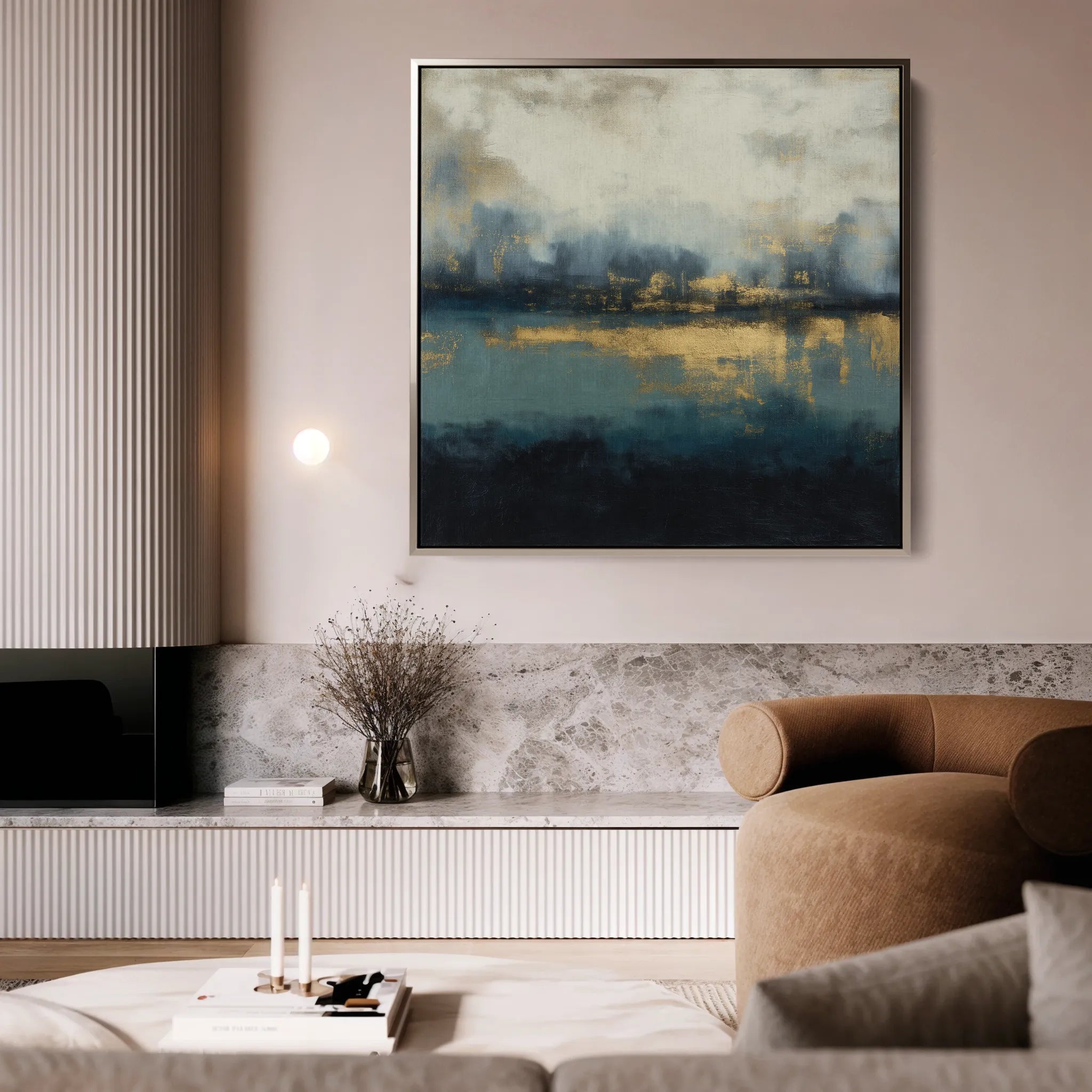 Abstract 789 Canvas Art 60 x 60 cm / Black