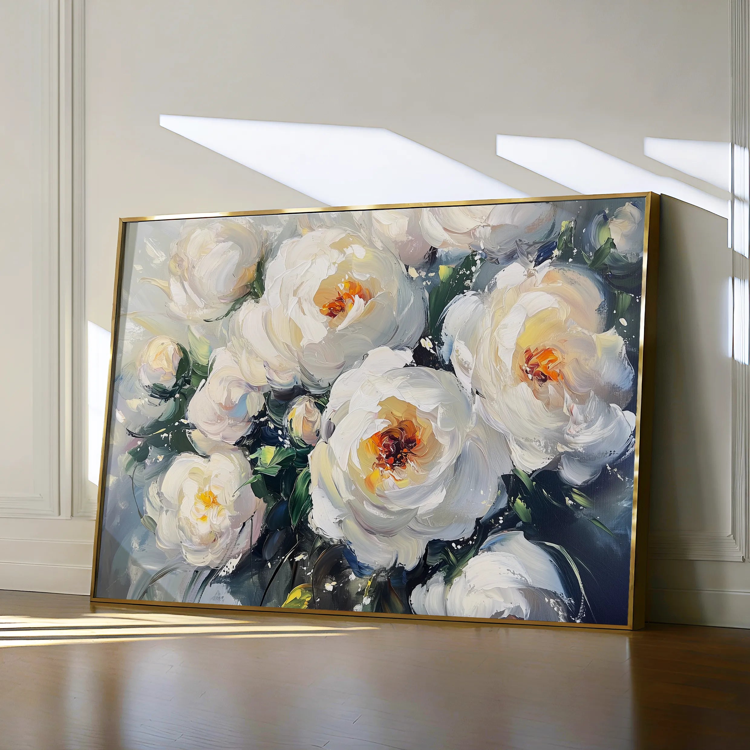 Floral 789 Canvas Art 60 x 40 cm / Black