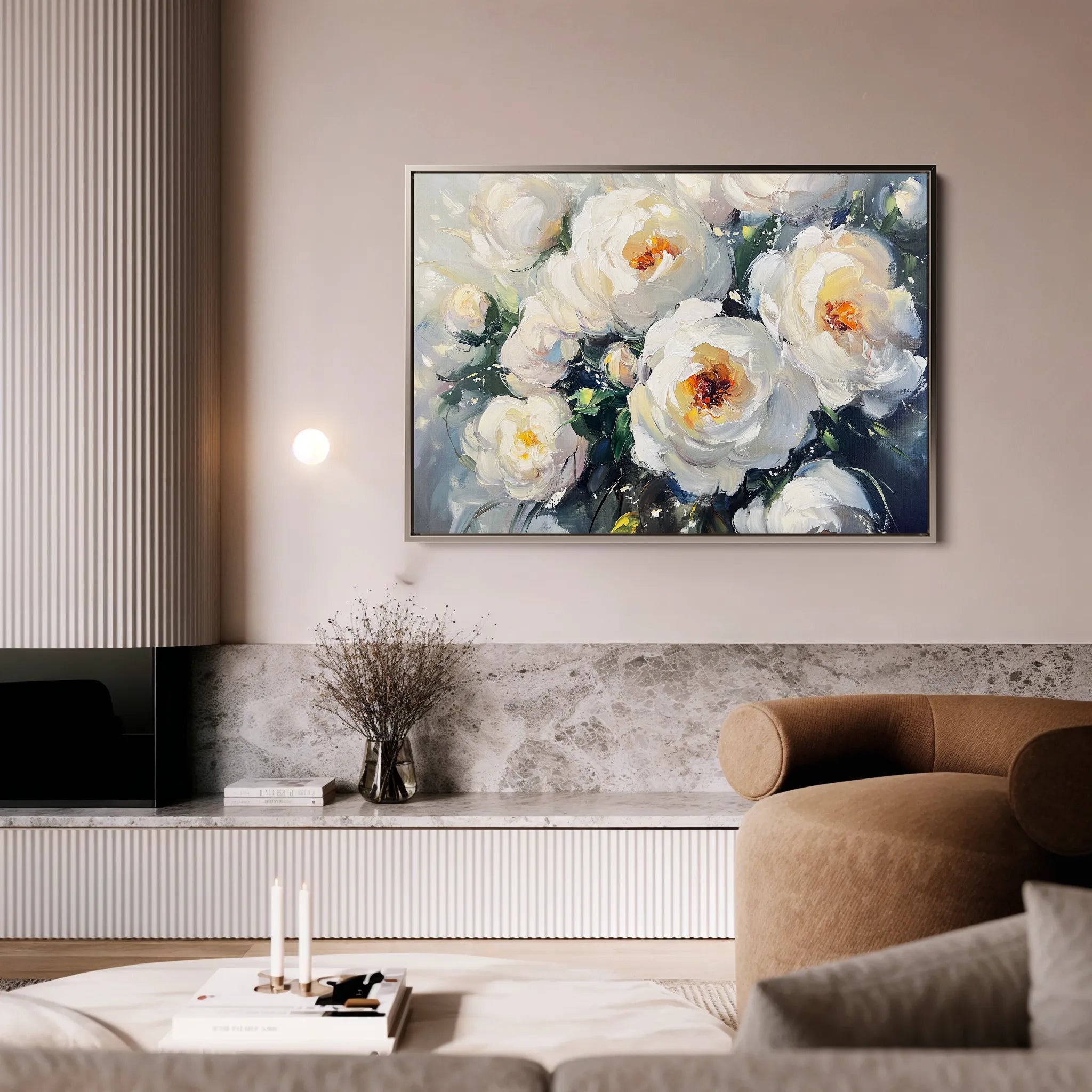 Floral 789 Canvas Art 60 x 40 cm / Black
