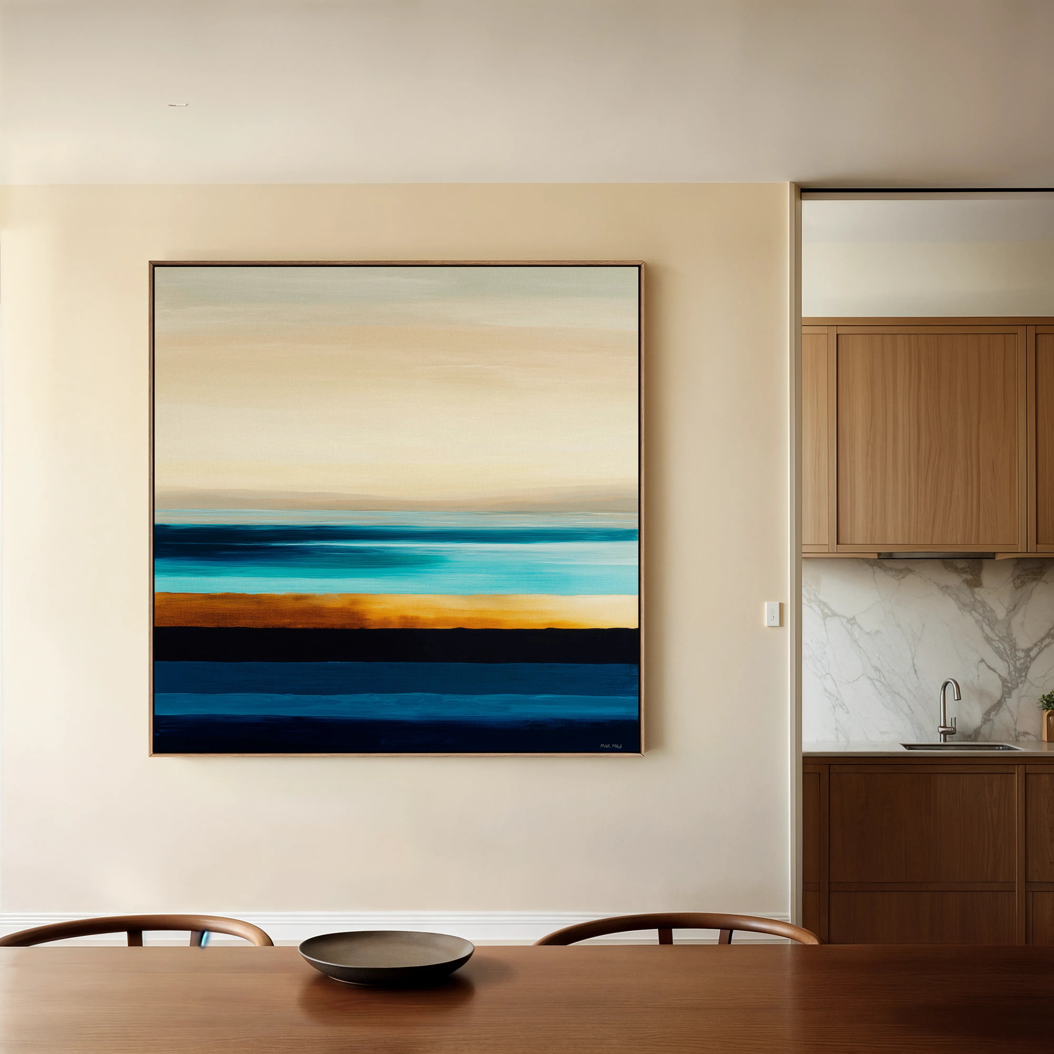 Abstract 792 Canvas Art 60 x 60 cm / Black