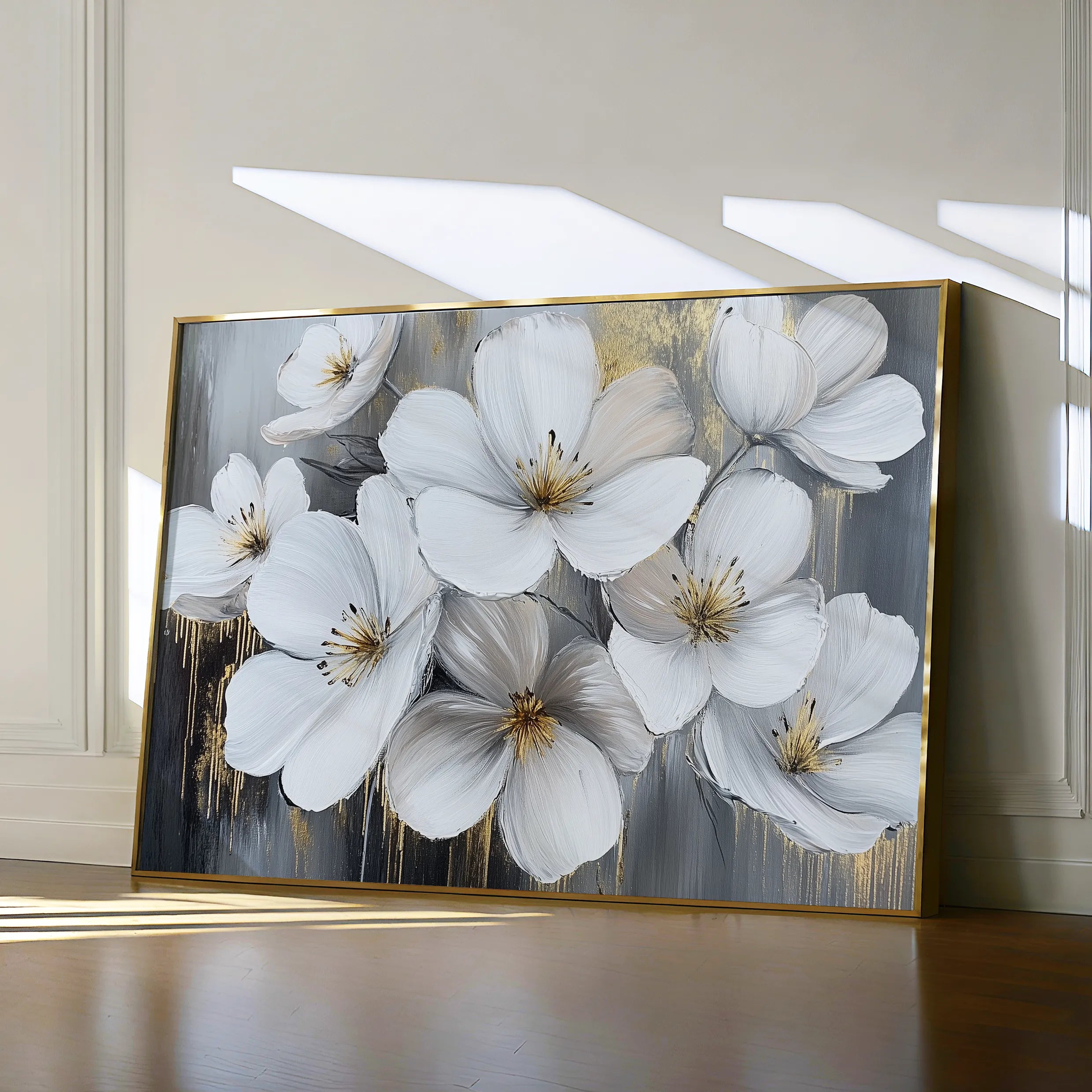 Floral 792 Canvas Art 60 x 40 cm / Black