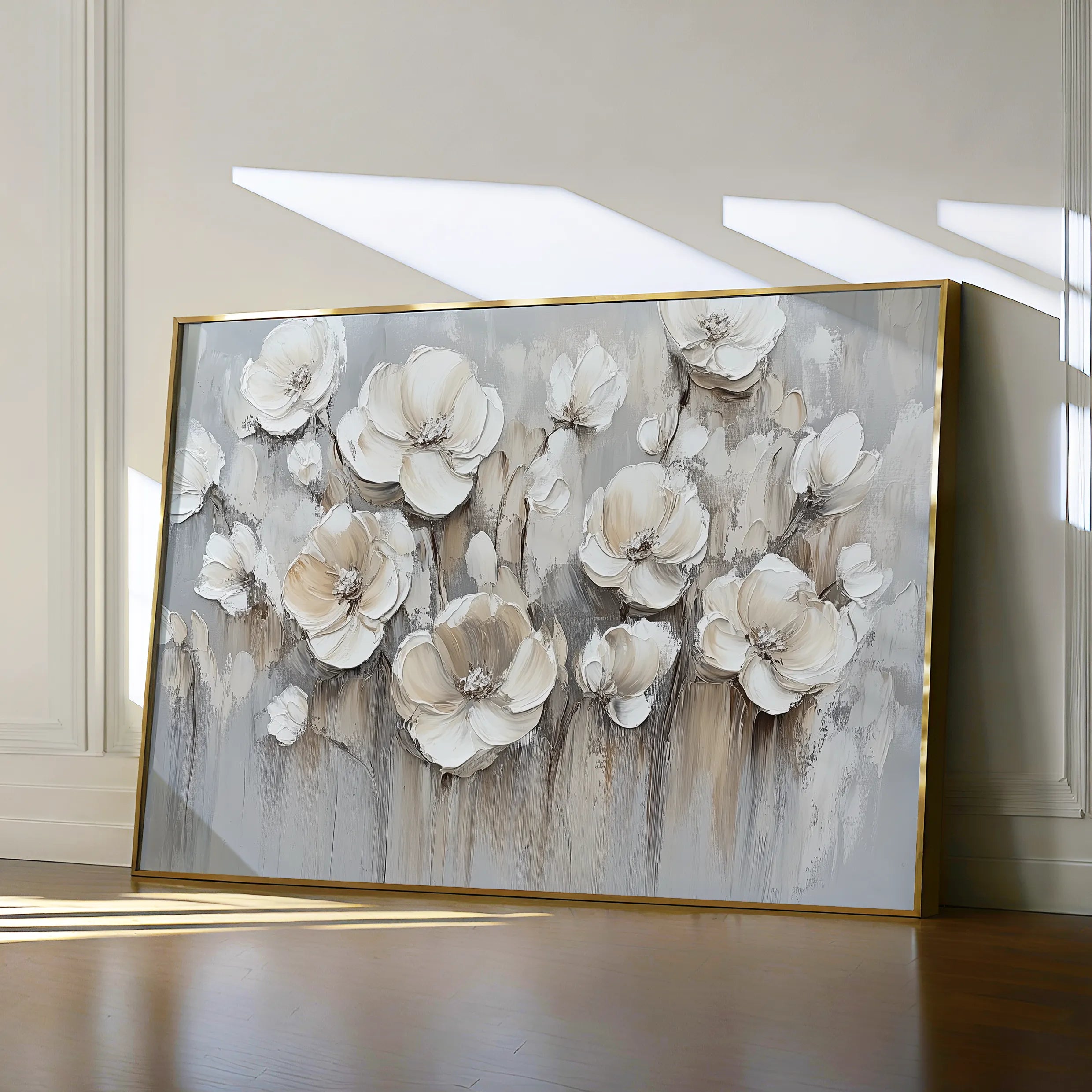 Floral 793 Canvas Art 60 x 40 cm / Black