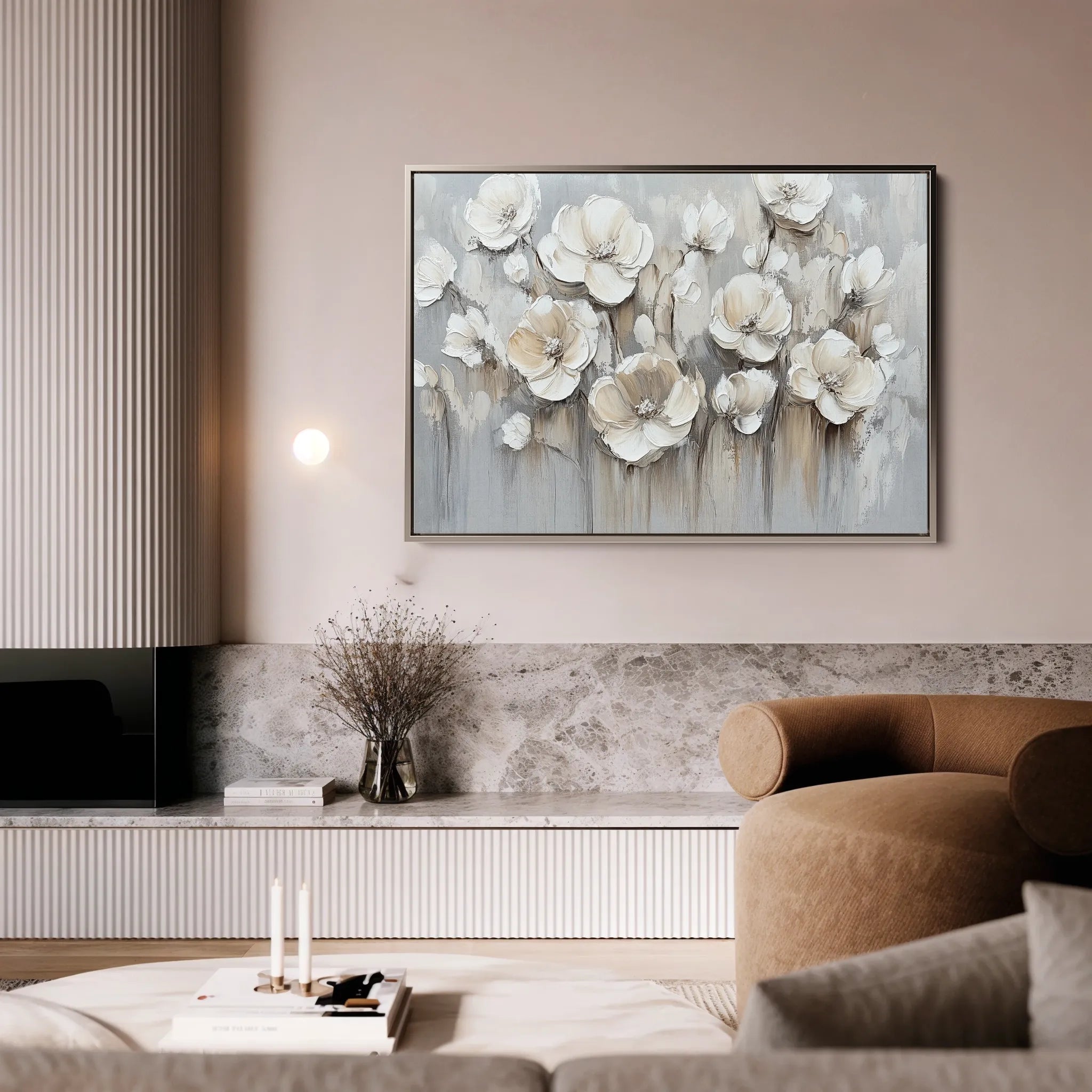 Floral 793 Canvas Art 60 x 40 cm / Black