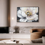Floral 794 Canvas Art 60 x 40 cm / Black