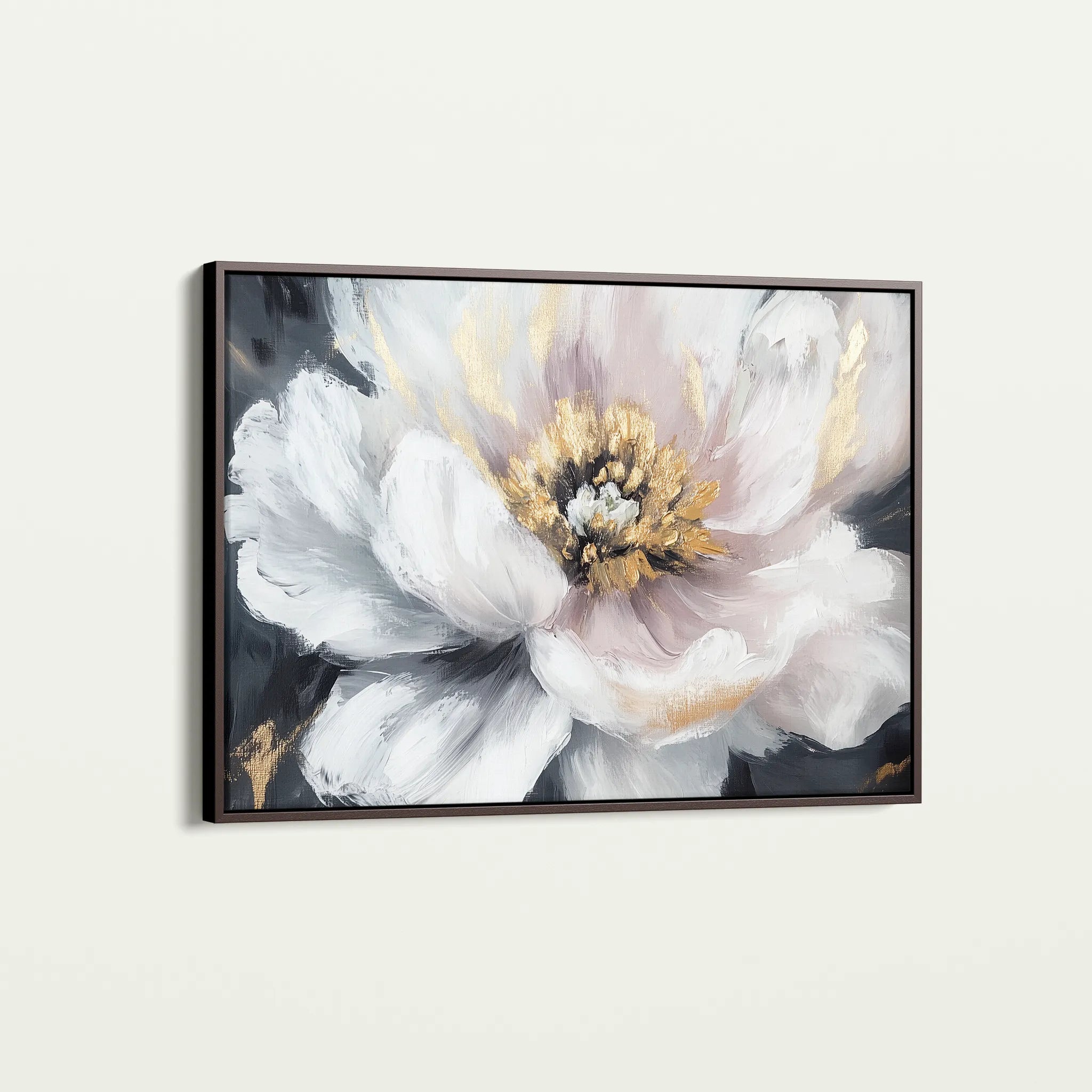 Floral 794 Canvas Art 60 x 40 cm / Black