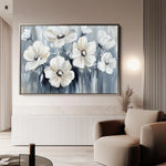 Floral 795 Canvas Art 60 x 40 cm / Black