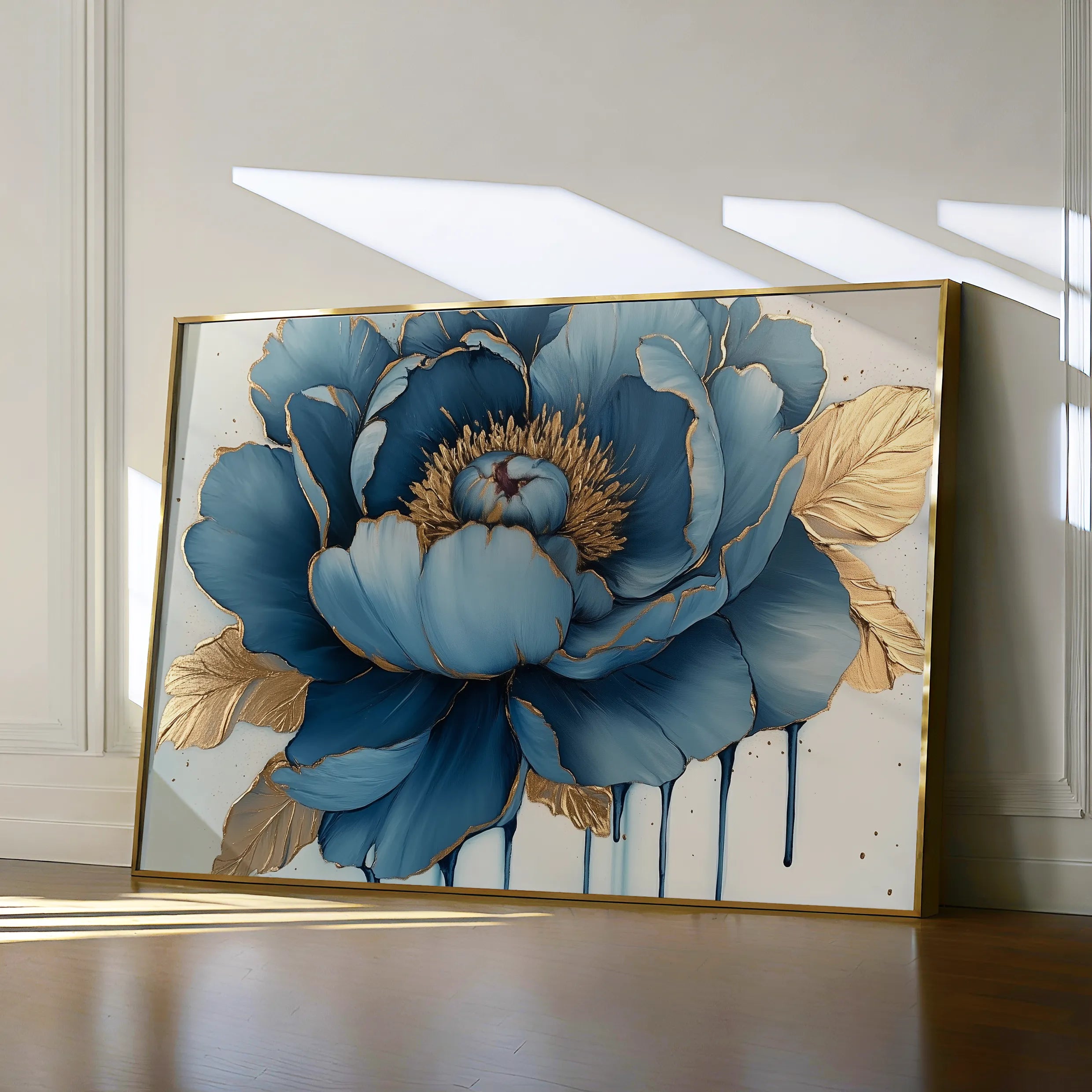Floral 796 Canvas Art 60 x 40 cm / Black