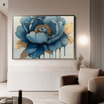 Floral 796 Canvas Art 60 x 40 cm / Black
