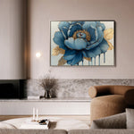 Floral 796 Canvas Art 60 x 40 cm / Black