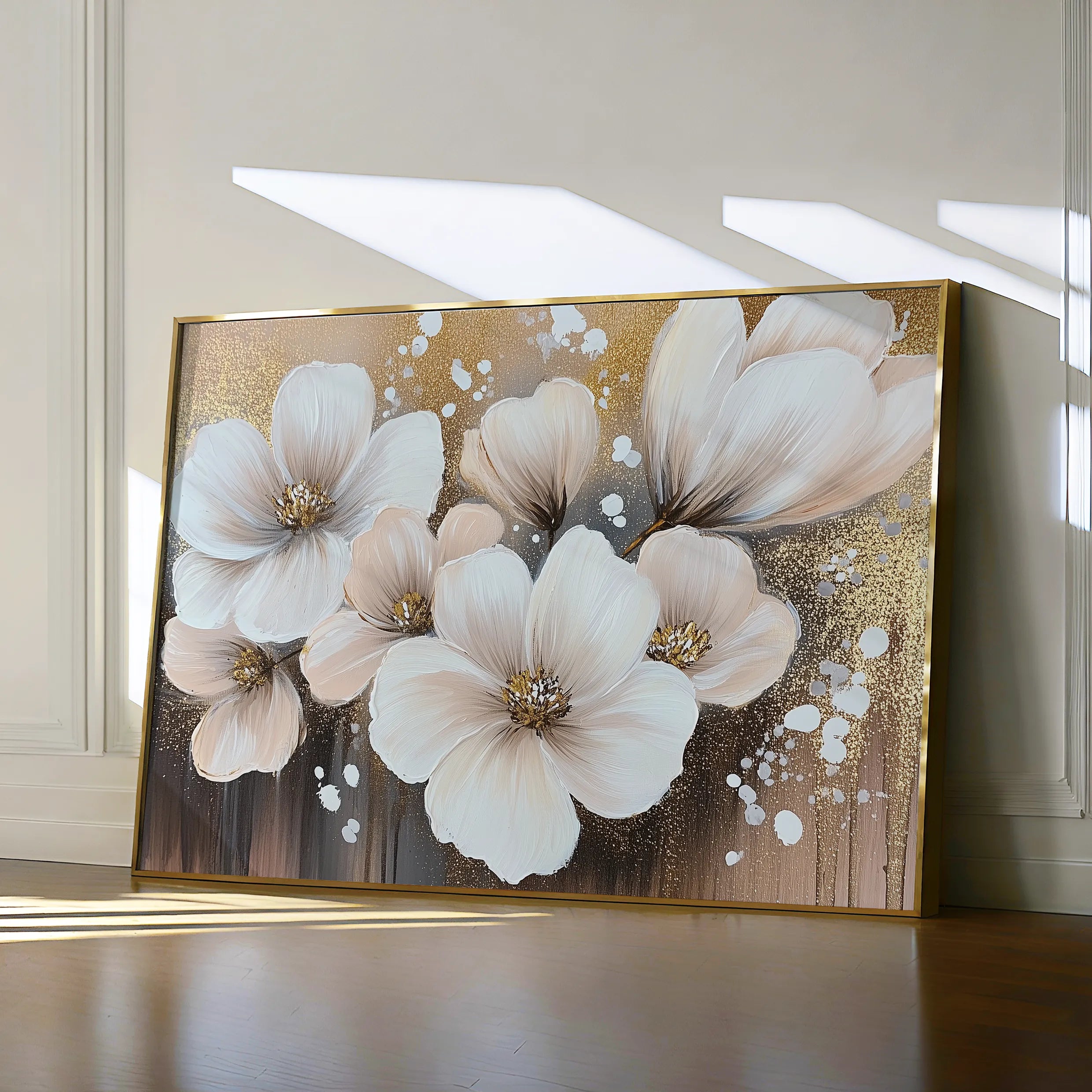 Floral 797 Canvas Art 60 x 40 cm / Black