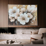 Floral 797 Canvas Art 60 x 40 cm / Black