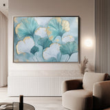 Floral 798 Canvas Art 60 x 40 cm / Black