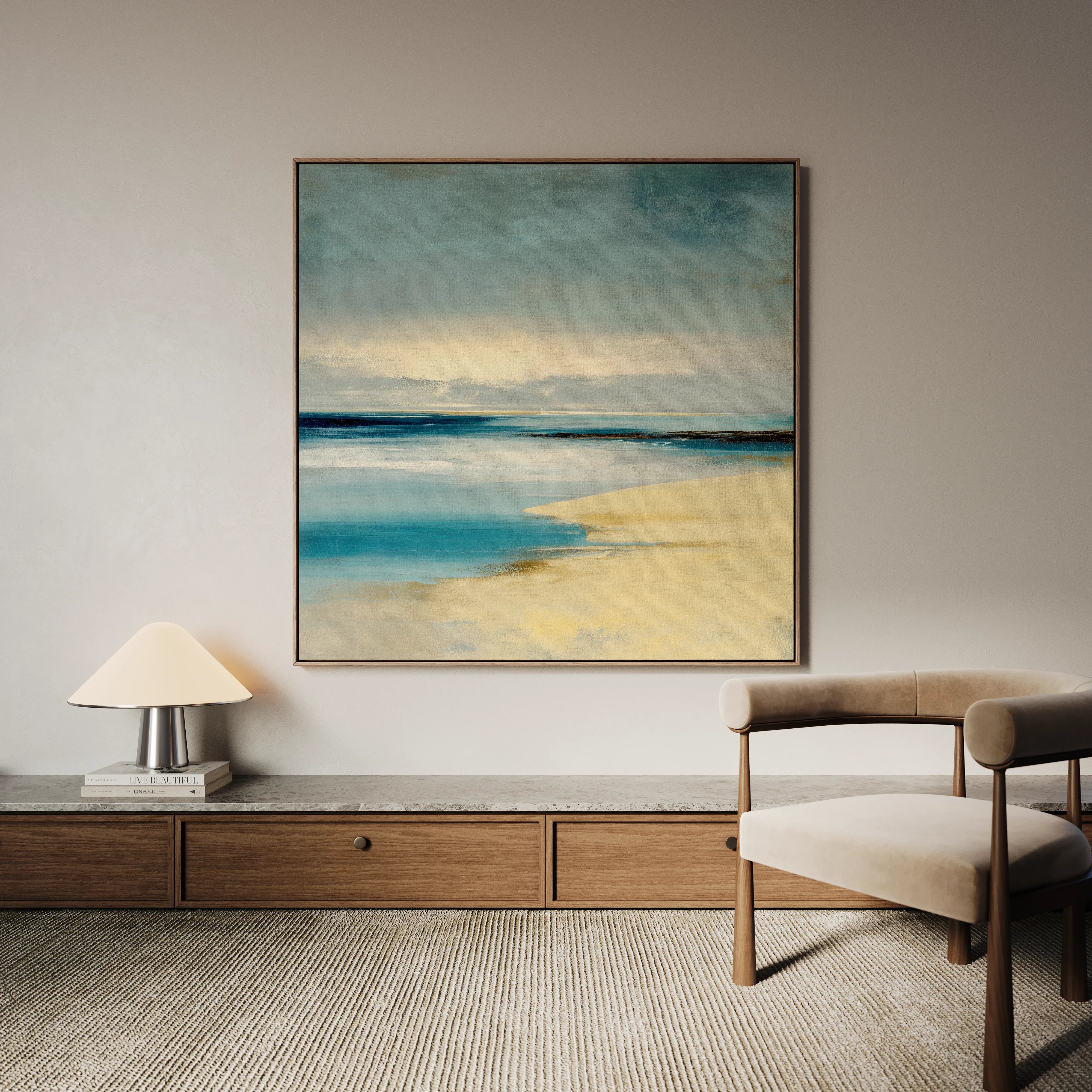 Abstract 799 Canvas Art 60 x 60 cm / Black