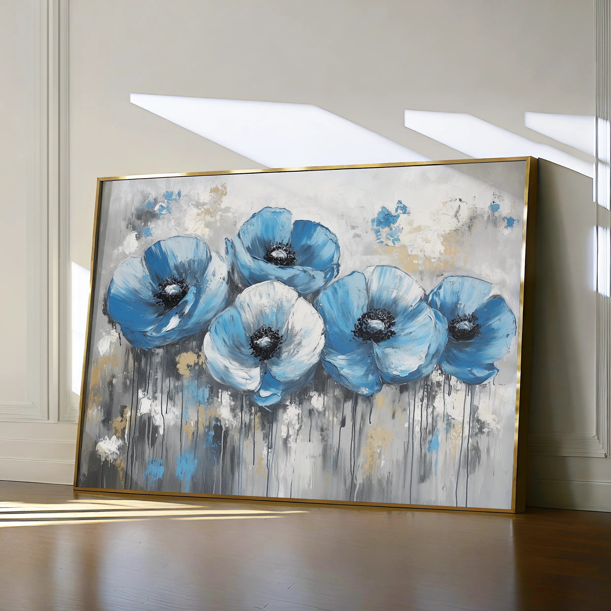 Floral 799 Canvas Art 60 x 40 cm / Black