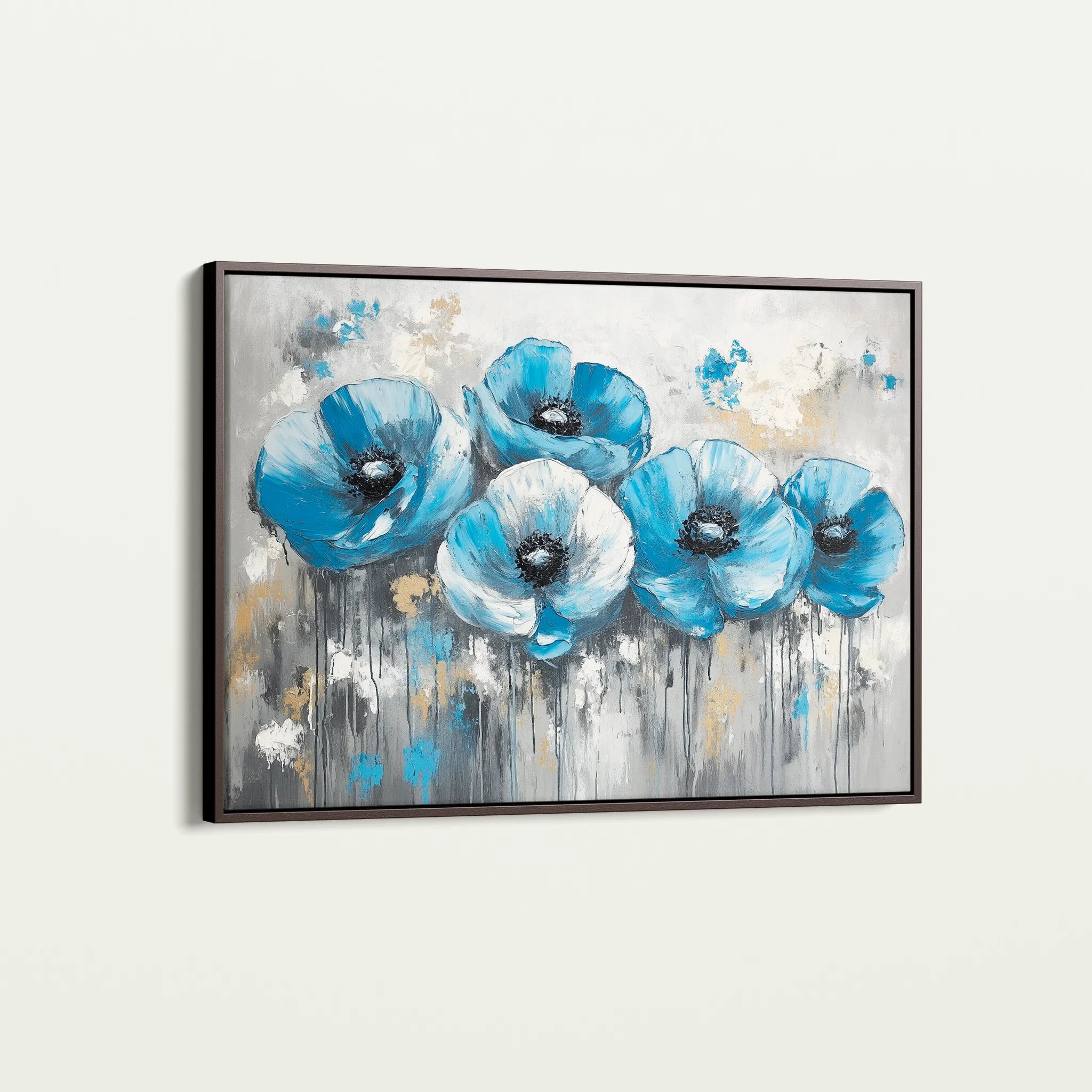 Floral 799 Canvas Art 60 x 40 cm / Black