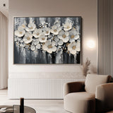 Floral 800 Canvas Art 60 x 40 cm / Black